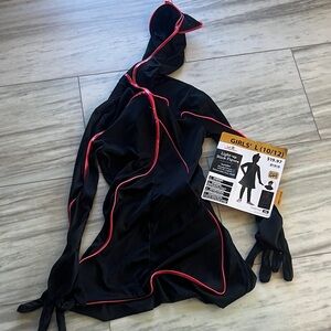 Girls' Black and Pink light-up stick figure Costume size 10/12